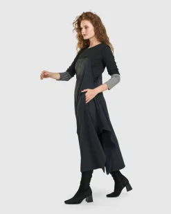 Women Alembika Dresses<Shelley Apron Dress, Black