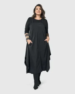 Women Alembika Plus<Shelley Apron Dress, Black