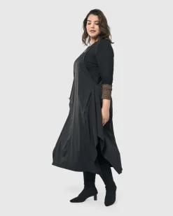 Women Alembika Plus<Shelley Apron Dress, Black