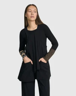 Women Alembika Jackets<Shelley Apron Top, Black