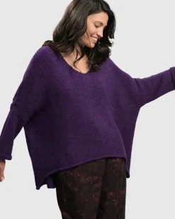 Women Alembika Sweaters & Cardigans<Siesta Oversized Sweater, Purple