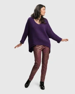Women Alembika Sweaters & Cardigans<Siesta Oversized Sweater, Purple