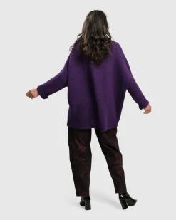 Women Alembika Sweaters & Cardigans<Siesta Oversized Sweater, Purple