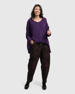 Women Alembika Sweaters & Cardigans<Siesta Oversized Sweater, Purple