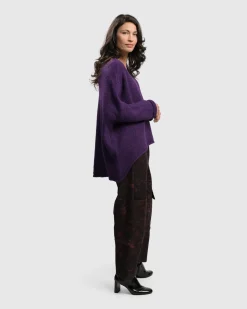 Women Alembika Sweaters & Cardigans<Siesta Oversized Sweater, Purple