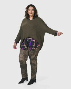 Women Alembika Sweaters & Cardigans<Siesta Oversized Sweater, Taupe