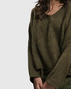 Women Alembika Sweaters & Cardigans<Siesta Oversized Sweater, Taupe