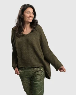 Women Alembika Sweaters & Cardigans<Siesta Oversized Sweater, Taupe