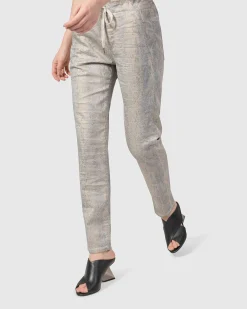Women Alembika Pants & Skirts<Snake Iconic Stretch Jeans, Ecru
