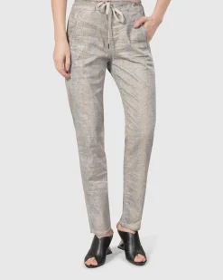 Women Alembika Pants & Skirts<Snake Iconic Stretch Jeans, Ecru