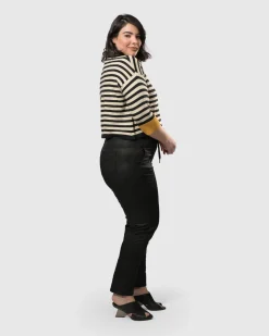Women Alembika Plus<Snake Iconic Stretch Jeans, Black