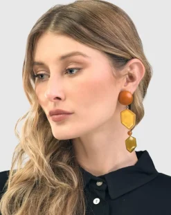 Women Alembika Jewelry<Spice Drop Earrings, Gold Multi