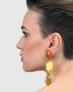 Women Alembika Jewelry<Spice Drop Earrings, Gold Multi