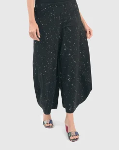 Women Alembika Pants & Skirts<Splatter Punto Pants, Black