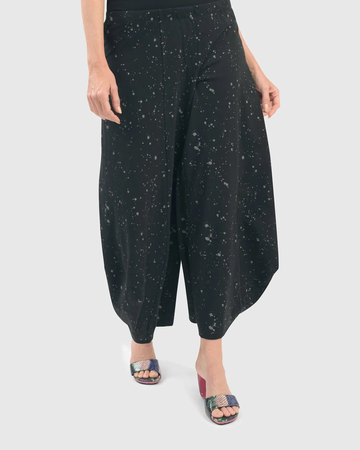 Women Alembika Pants & Skirts<Splatter Punto Pants, Black
