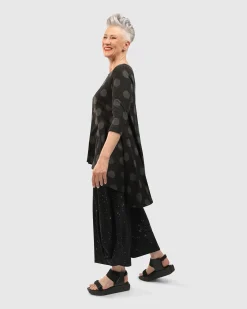 Women Alembika Plus<Splatter Punto Pants, Black