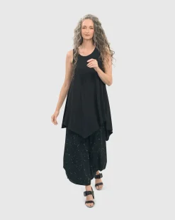 Women Alembika Plus<Splatter Punto Pants, Black