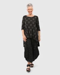 Women Alembika Plus<Splatter Punto Pants, Black