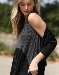 Women Alembika Plus<Sprinkle Crinkle Tank Dress, Black