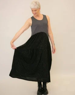 Women Alembika Dresses<Sprinkle Crinkle Tank Dress, Black
