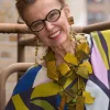 Women Alembika Accessories<3-Strand Recycled Leather Necklaces - Hand Painted Yellow Graffiti