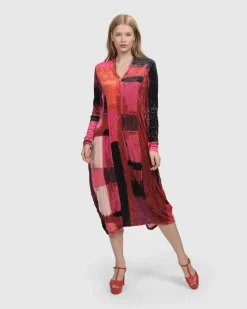 Women Alembika Dresses<Sunset Strip Cocoon Dress, Magenta
