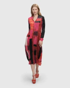 Women Alembika Dresses<Sunset Strip Cocoon Dress, Magenta