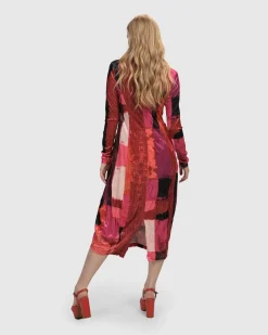 Women Alembika Dresses<Sunset Strip Cocoon Dress, Magenta