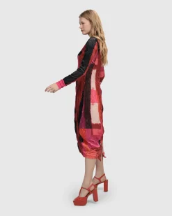 Women Alembika Dresses<Sunset Strip Cocoon Dress, Magenta