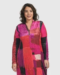 Women Alembika Dresses<Sunset Strip Cocoon Dress, Magenta