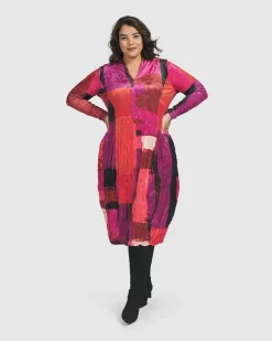Women Alembika Dresses<Sunset Strip Cocoon Dress, Magenta
