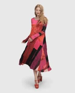 Women Alembika Dresses<Sunset Strip Maxi Dress, Magenta