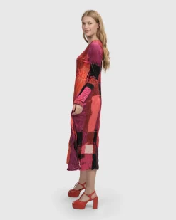 Women Alembika Dresses<Sunset Strip Maxi Dress, Magenta