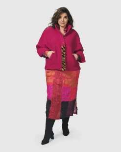 Women Alembika Dresses<Sunset Strip Shirt Dress, Magenta