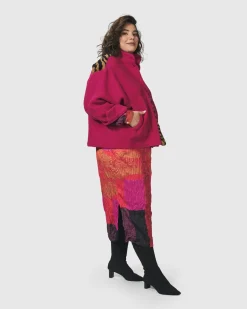 Women Alembika Dresses<Sunset Strip Shirt Dress, Magenta
