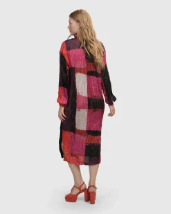 Women Alembika Dresses<Sunset Strip Shirt Dress, Magenta