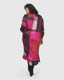 Women Alembika Dresses<Sunset Strip Shirt Dress, Magenta