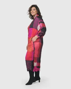 Women Alembika Dresses<Sunset Strip Shirt Dress, Magenta