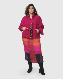 Women Alembika Dresses<Sunset Strip Shirt Dress, Magenta