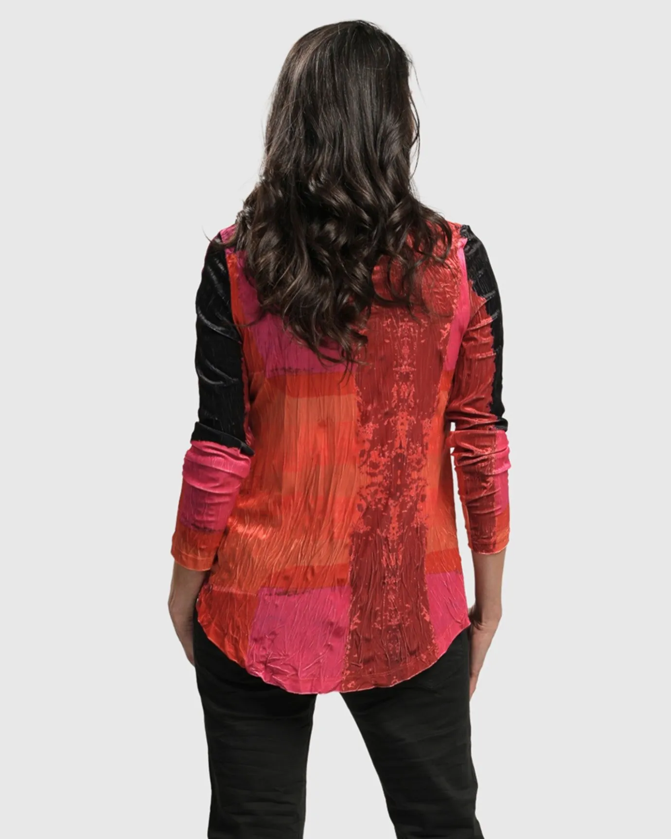 Women Alembika Tops & Tunics<Sunset Strip V Neck Pullover, Magenta