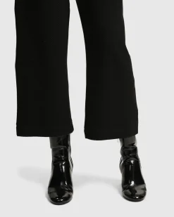 Women Alembika Plus<Superb Waffle Weave Ankle Pants, Black