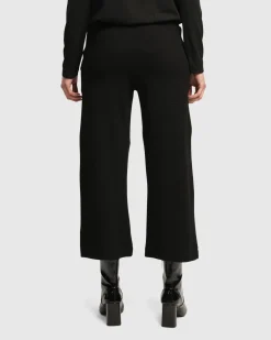 Women Alembika Pants & Skirts<Superb Waffle Weave Ankle Pants, Black