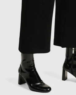 Women Alembika Pants & Skirts<Superb Waffle Weave Ankle Pants, Black