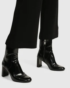 Women Alembika Pants & Skirts<Superb Waffle Weave Ankle Pants, Black