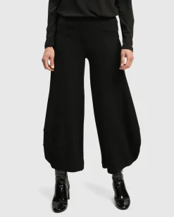 Women Alembika Plus<Superb Waffle Weave Punto Pants, Black