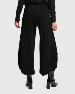 Women Alembika Pants & Skirts<Superb Waffle Weave Punto Pants, Black
