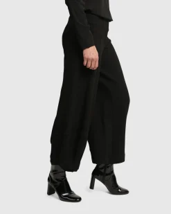 Women Alembika Pants & Skirts<Superb Waffle Weave Punto Pants, Black