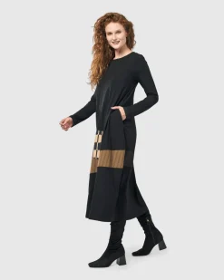 Women Alembika Plus<Sycamore Cocoon Dress, Coffee