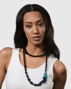 Women Alembika Jewelry<Tahiti Bird Bead Necklace, Blue