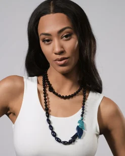Women Alembika Jewelry<Tahiti Bird Bead Necklace, Blue